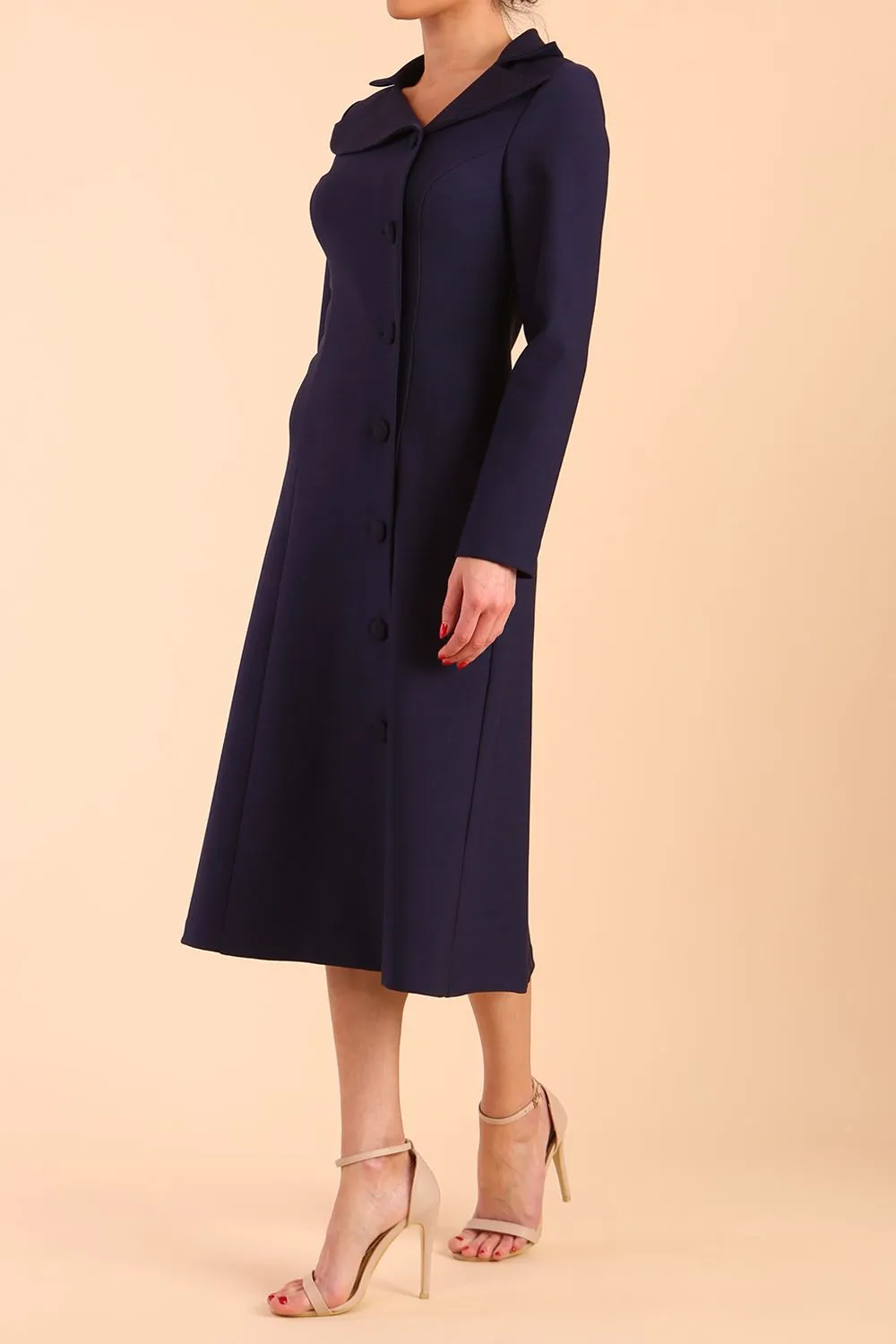 Seed Heston Long Sleeve Coat Dress