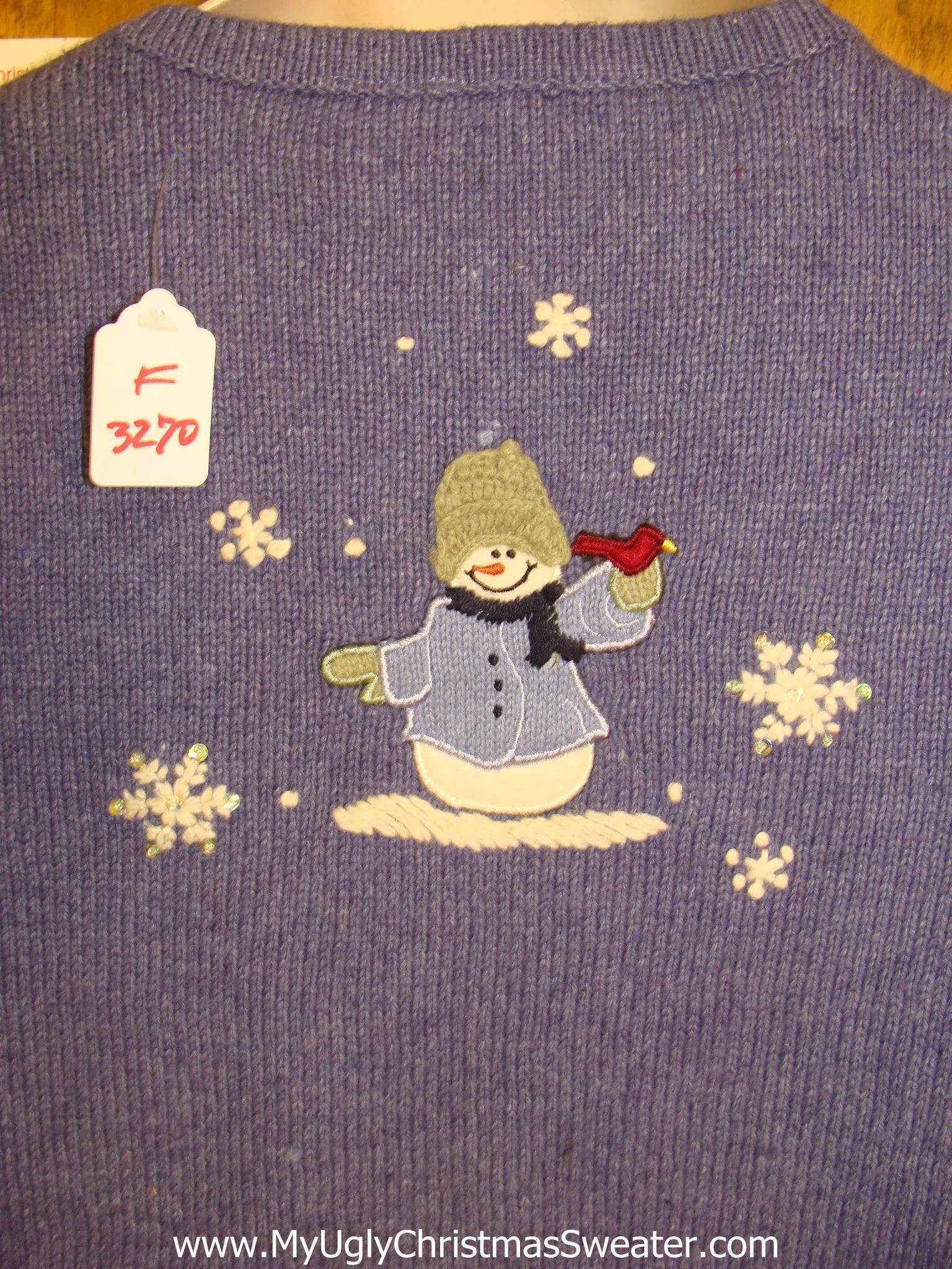 Snowmen and Birdhouses Ugly Christmas Sweater Cardigan