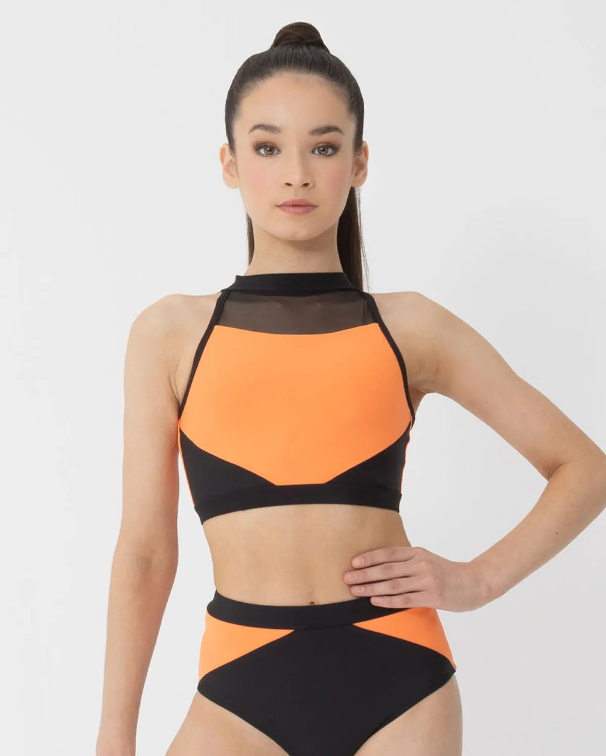 Studio 7, TENILLE CROP, Neon Orange, Adults, ADCT18