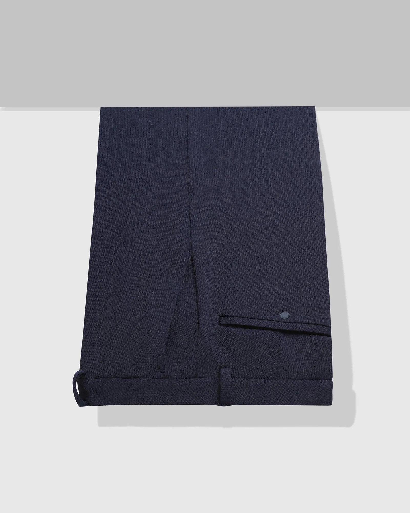 TechPro Super Slim Phoenix Formal Navy Textured Trouser - Sol