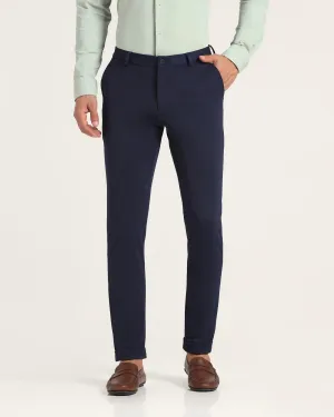 TechPro Super Slim Phoenix Formal Navy Textured Trouser - Sol