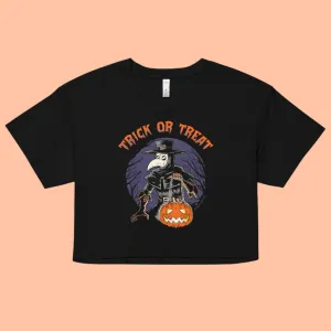 Trick Or Treat Plague Doctor Crop Top