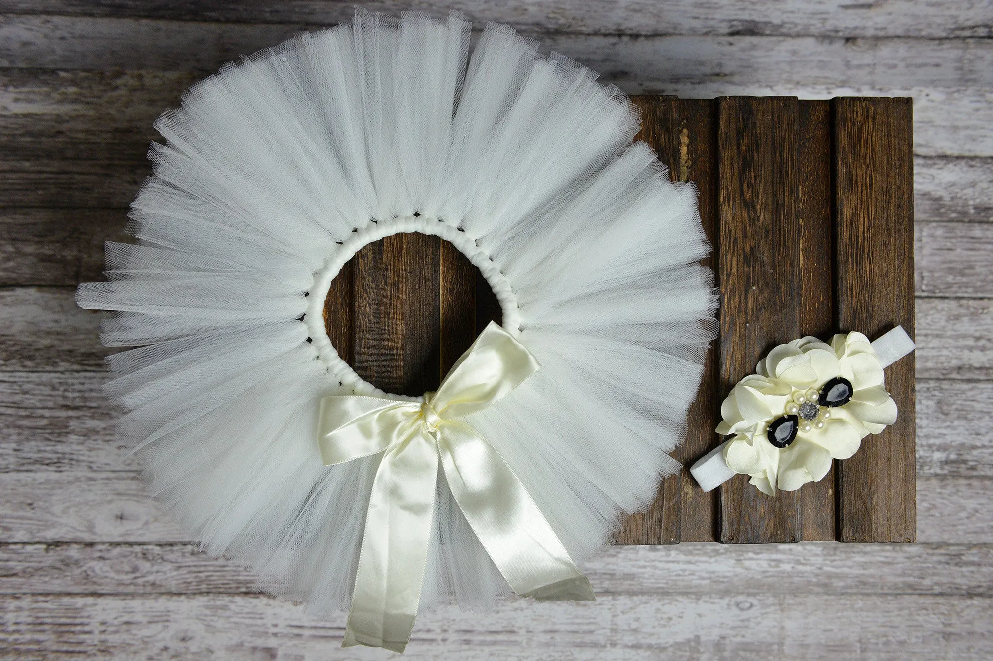 Tutu and Headband - Off White