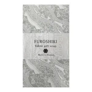 White Hawaiian Print Gift Wrapping Fabric / Furoshiki -1223FB-WH2