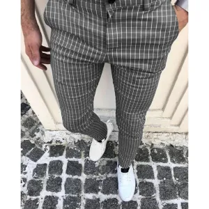 Wiaofellas  -  Business Casual Men's Long Pants Retro Fashion Straight Leg Pants Men's Fashionable Temperament Office Suit Pants MA2