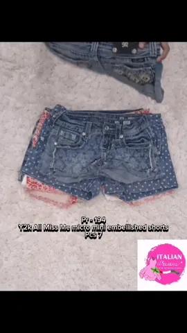 Y2K All Miss Me Micro Mini Embellished Shorts