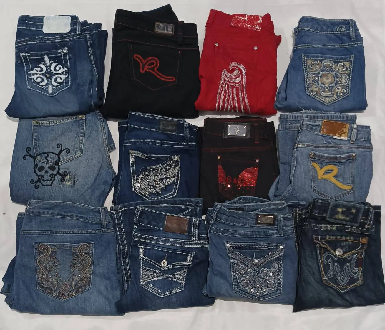 Y2k  ladies (women) flared jeans 26 pieces  (southpole, rocawear  Eval and mix brand)