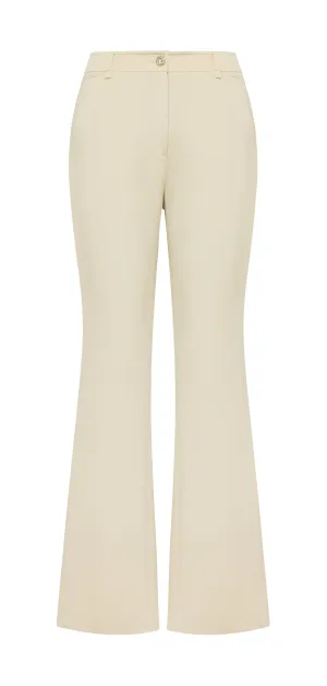 YAYING Silk Slim Flared Pants